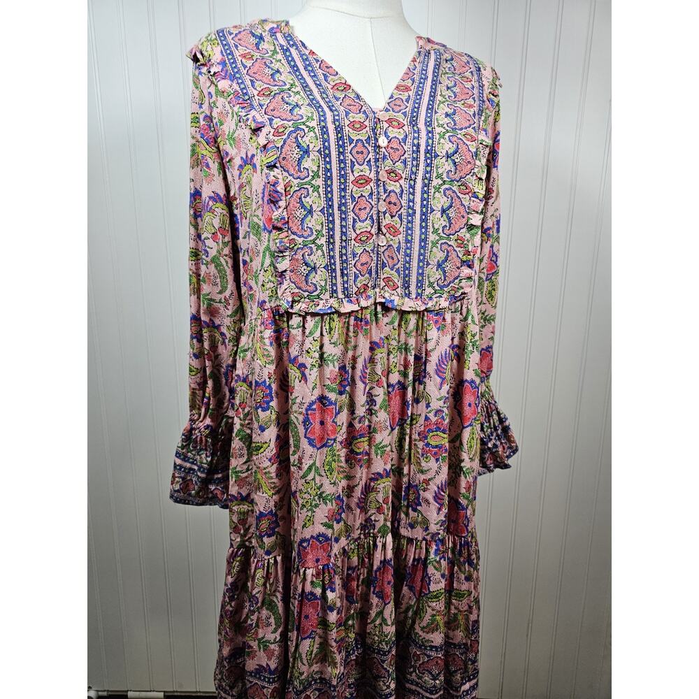 Farmer's Market Floral Bohemian Dress Women's Size Small New Cottagecore - Picture 2 of 9